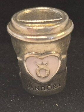 Pandora 925 Sterling Silver Take A Break Coffee Cup Charm Italina Bracelet Charm